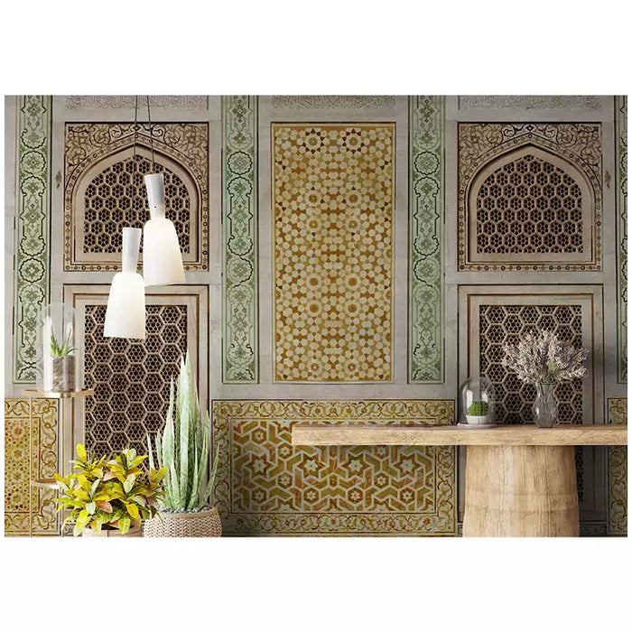 Buy Wallpaper - The Rajasthani Glass Door Wallpaper by Reach Decor on IKIRU online store
